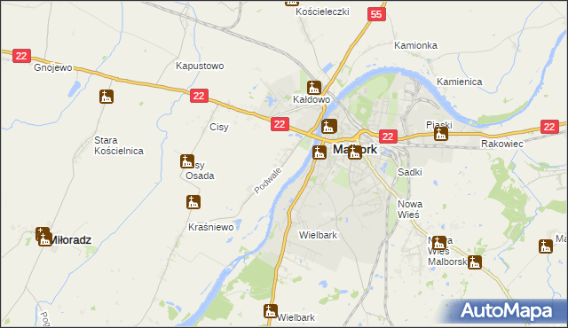 mapa Grobelno, Grobelno na mapie Targeo