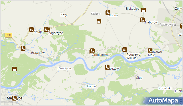 mapa Grodzanów, Grodzanów na mapie Targeo