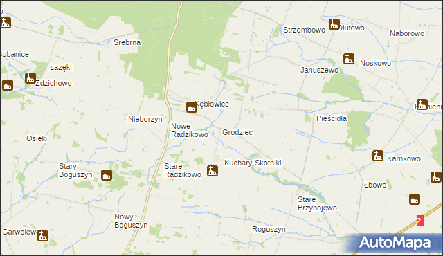 mapa Grodziec gmina Czerwińsk nad Wisłą, Grodziec gmina Czerwińsk nad Wisłą na mapie Targeo