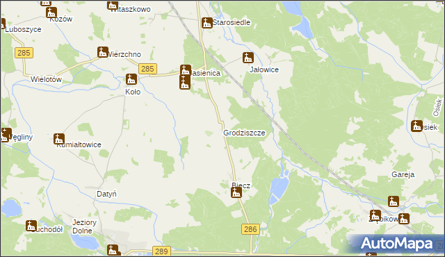 mapa Grodziszcze gmina Brody, Grodziszcze gmina Brody na mapie Targeo