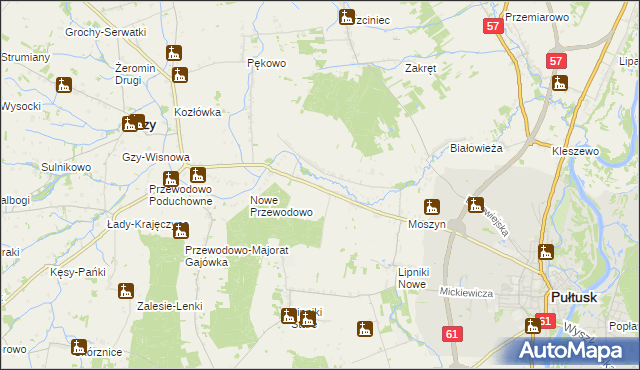 mapa Gromin, Gromin na mapie Targeo