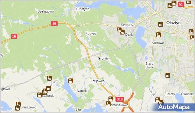 mapa Gronity, Gronity na mapie Targeo