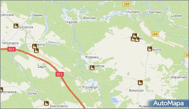 mapa Grotniki gmina Bobolice, Grotniki gmina Bobolice na mapie Targeo