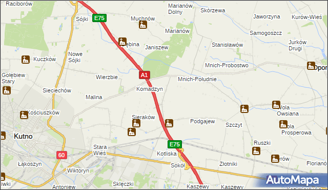 mapa Grotowice gmina Oporów, Grotowice gmina Oporów na mapie Targeo