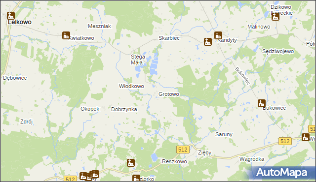mapa Grotowo, Grotowo na mapie Targeo