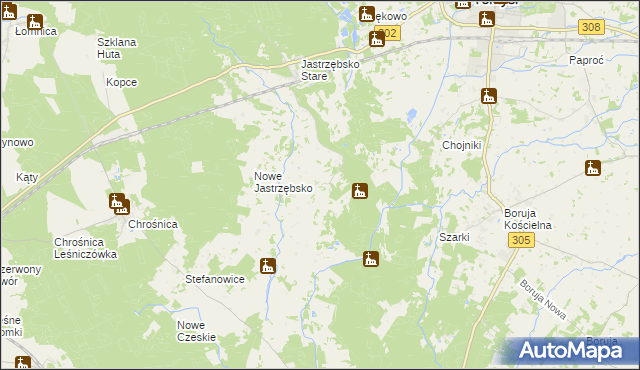 mapa Grubsko, Grubsko na mapie Targeo