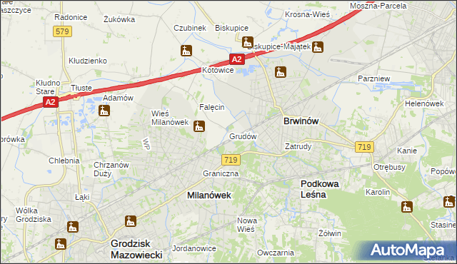 mapa Grudów, Grudów na mapie Targeo