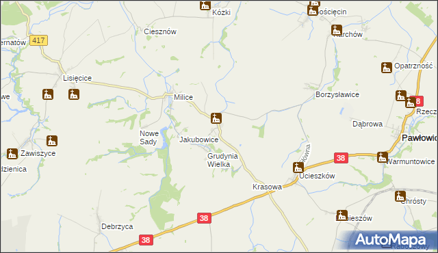 mapa Grudynia Mała, Grudynia Mała na mapie Targeo