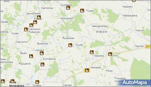 mapa Grudź, Grudź na mapie Targeo