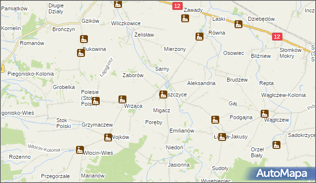 mapa Gruszczyce, Gruszczyce na mapie Targeo