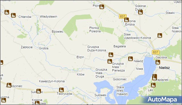 mapa Gruszka Duża, Gruszka Duża na mapie Targeo