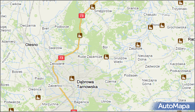 mapa Gruszów Mały, Gruszów Mały na mapie Targeo