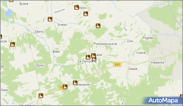 mapa Gruzka, Gruzka na mapie Targeo