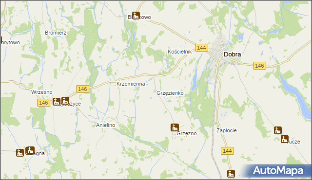 mapa Grzęzienko, Grzęzienko na mapie Targeo