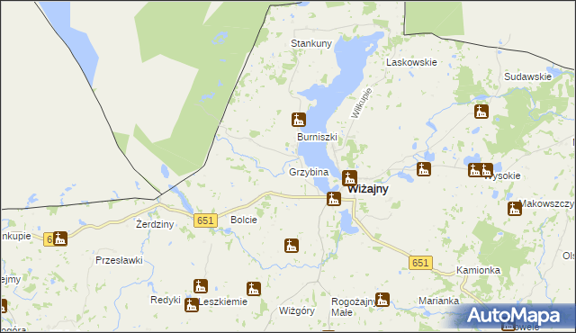 mapa Grzybina, Grzybina na mapie Targeo