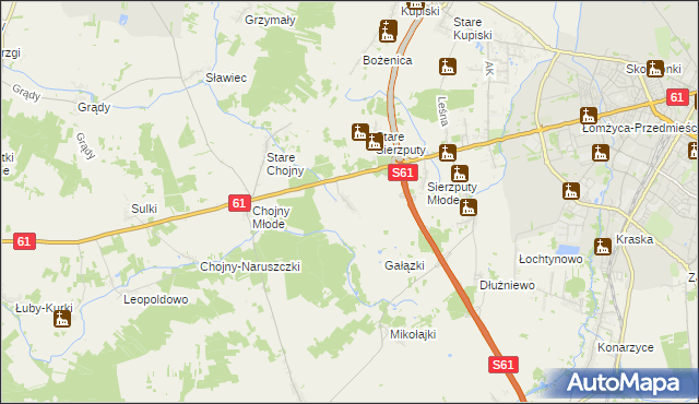 mapa Grzymały Szczepankowskie, Grzymały Szczepankowskie na mapie Targeo