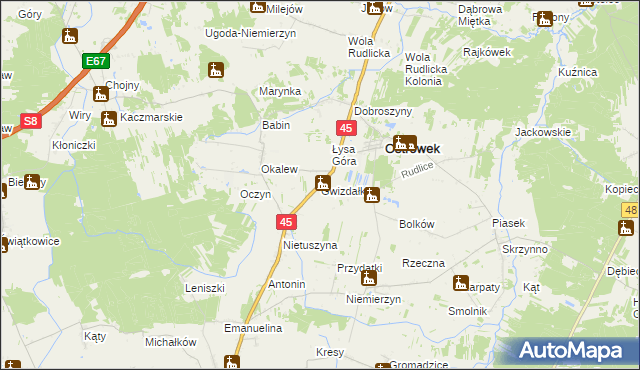 mapa Gwizdałki, Gwizdałki na mapie Targeo