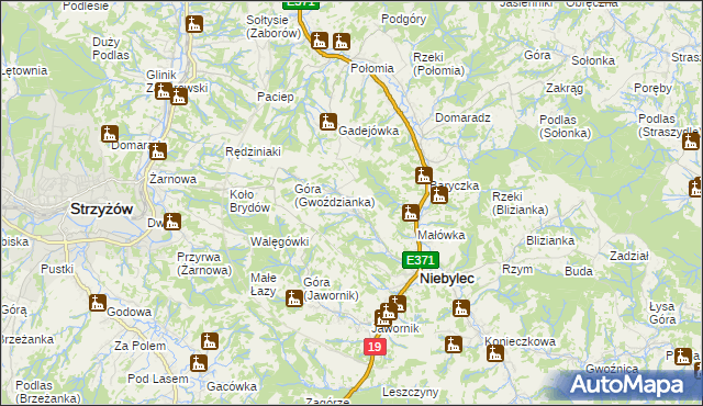 mapa Gwoździanka, Gwoździanka na mapie Targeo