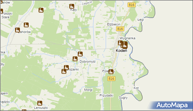 mapa Haczki, Haczki na mapie Targeo