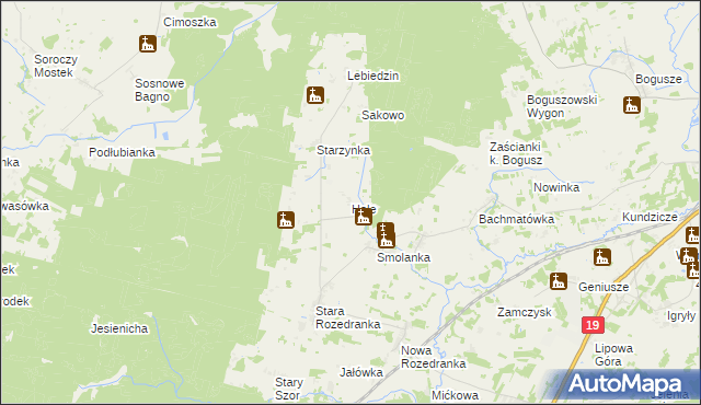 mapa Hałe, Hałe na mapie Targeo