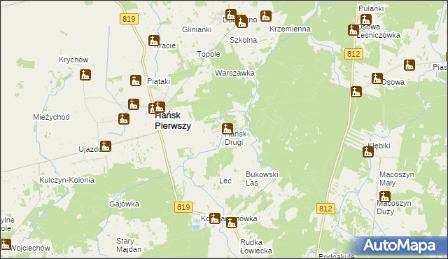 mapa Hańsk Drugi, Hańsk Drugi na mapie Targeo