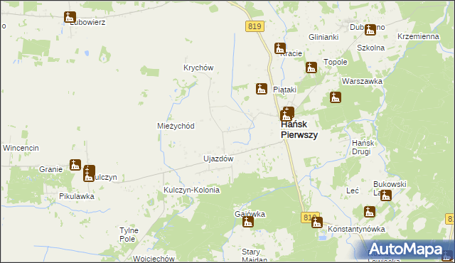 mapa Hańsk-Kolonia, Hańsk-Kolonia na mapie Targeo