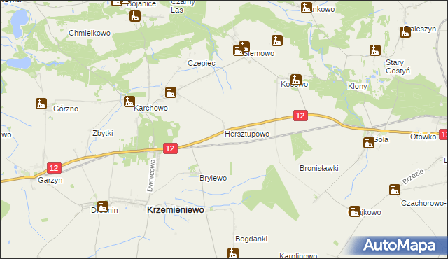 mapa Hersztupowo, Hersztupowo na mapie Targeo