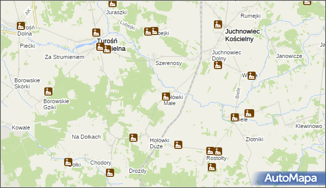 mapa Hołówki Małe, Hołówki Małe na mapie Targeo