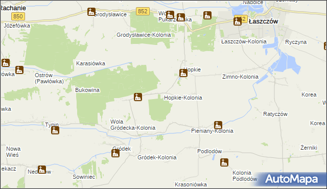 mapa Hopkie-Kolonia, Hopkie-Kolonia na mapie Targeo