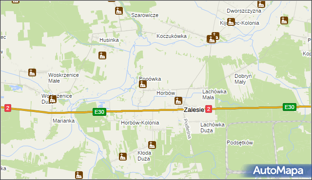 mapa Horbów, Horbów na mapie Targeo