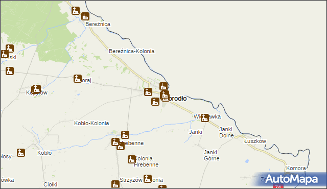 mapa Horodło, Horodło na mapie Targeo