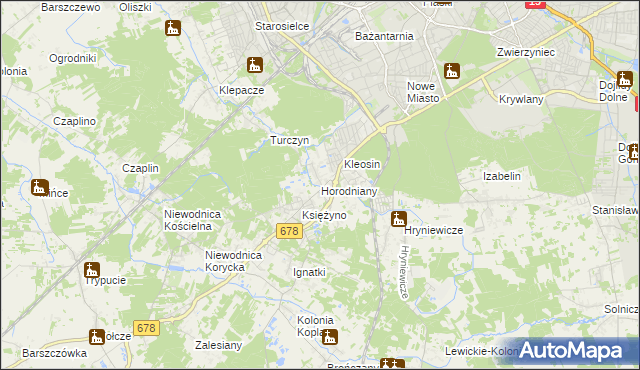 mapa Horodniany, Horodniany na mapie Targeo