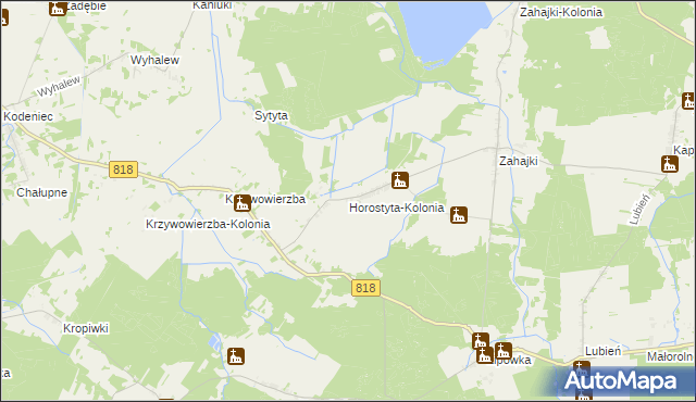 mapa Horostyta-Kolonia, Horostyta-Kolonia na mapie Targeo