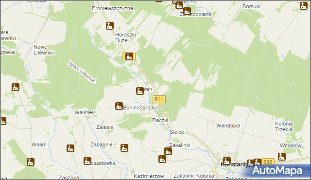 mapa Horoszki Małe, Horoszki Małe na mapie Targeo