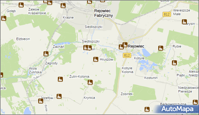 mapa Hruszów, Hruszów na mapie Targeo