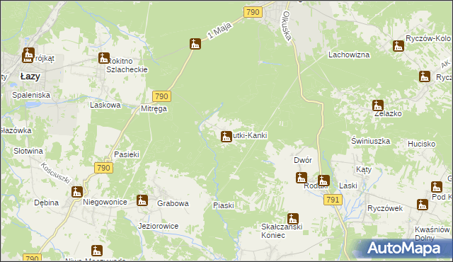 mapa Hutki-Kanki, Hutki-Kanki na mapie Targeo