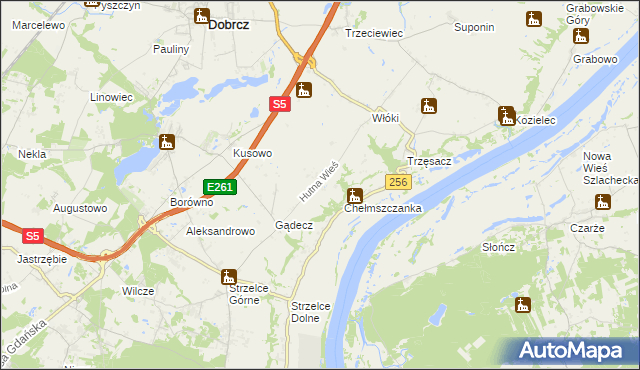 mapa Hutna Wieś, Hutna Wieś na mapie Targeo