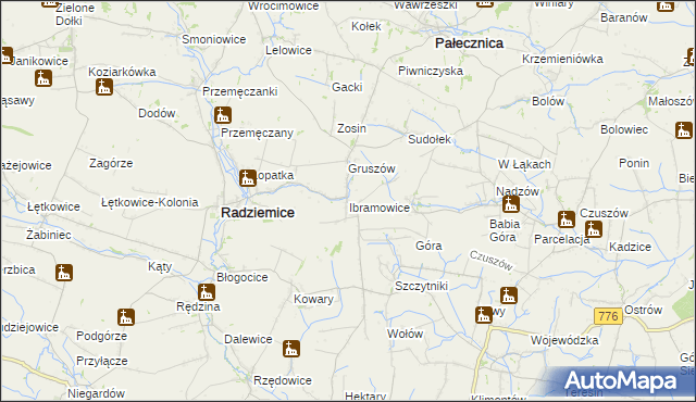 mapa Ibramowice, Ibramowice na mapie Targeo