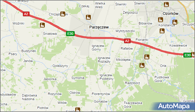 mapa Ignacew Rozlazły, Ignacew Rozlazły na mapie Targeo