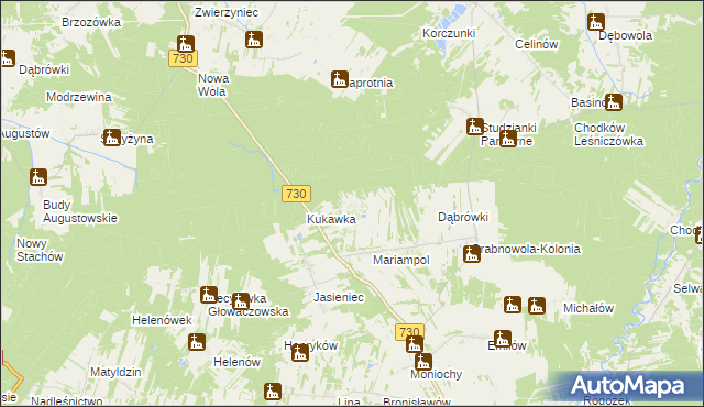 mapa Ignacówka Grabnowolska, Ignacówka Grabnowolska na mapie Targeo