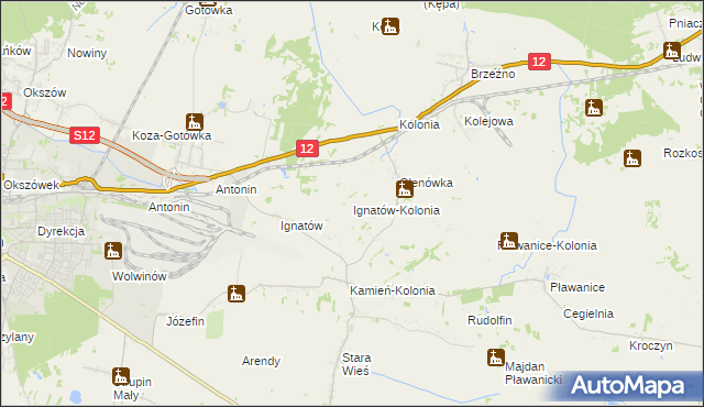mapa Ignatów-Kolonia, Ignatów-Kolonia na mapie Targeo