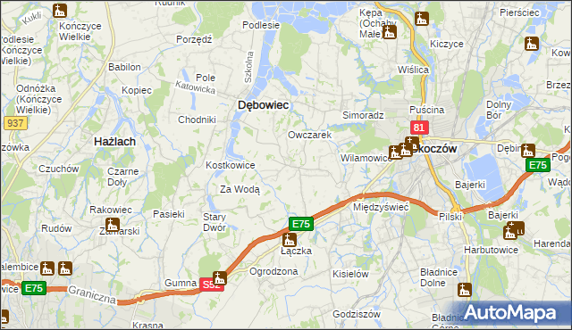 mapa Iskrzyczyn, Iskrzyczyn na mapie Targeo