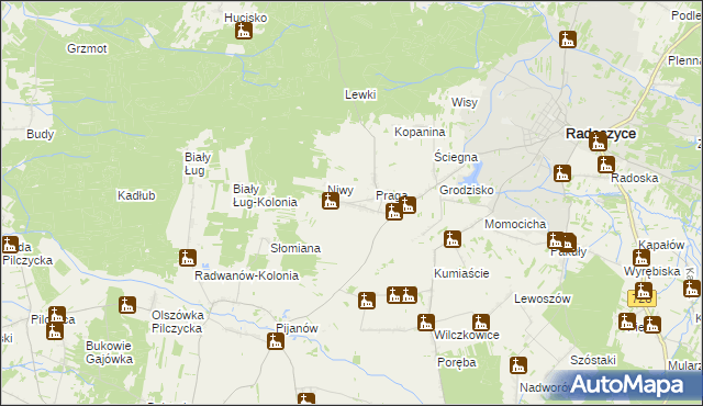 mapa Jakimowice-Kolonia, Jakimowice-Kolonia na mapie Targeo