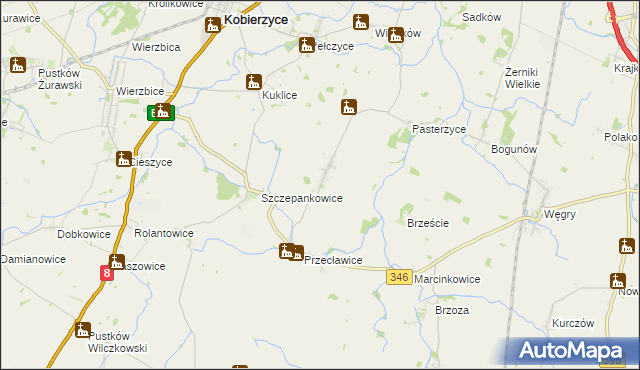 mapa Jaksonów, Jaksonów na mapie Targeo