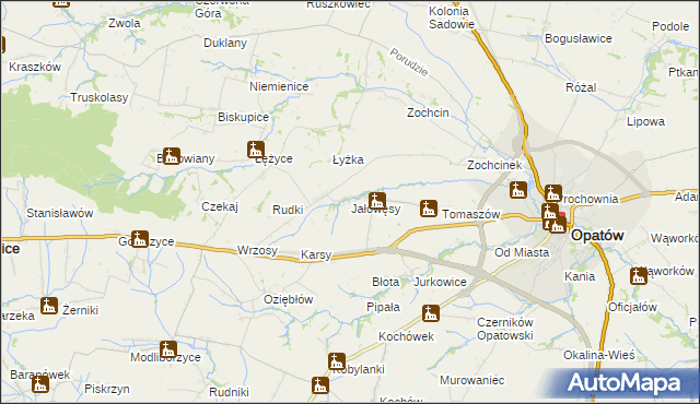 mapa Jałowęsy, Jałowęsy na mapie Targeo