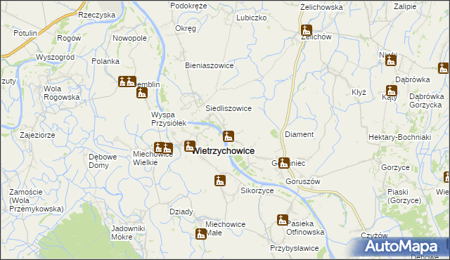 mapa Janikowice gmina Żabno, Janikowice gmina Żabno na mapie Targeo