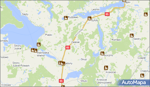 mapa Janisze gmina Ełk, Janisze gmina Ełk na mapie Targeo