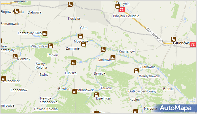 mapa Jankowice-Kolonia gmina Jeżów, Jankowice-Kolonia gmina Jeżów na mapie Targeo