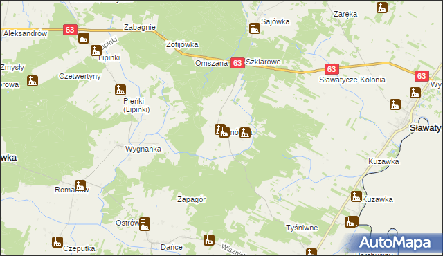 mapa Janówka gmina Hanna, Janówka gmina Hanna na mapie Targeo