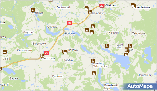 mapa Janowo gmina Lipnica, Janowo gmina Lipnica na mapie Targeo